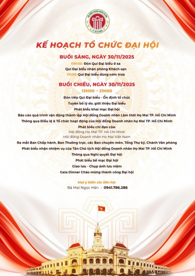 Hướng tới đại hội đại biểu doanh nhân họ Mai TP Hồ Chí Minh lần 1